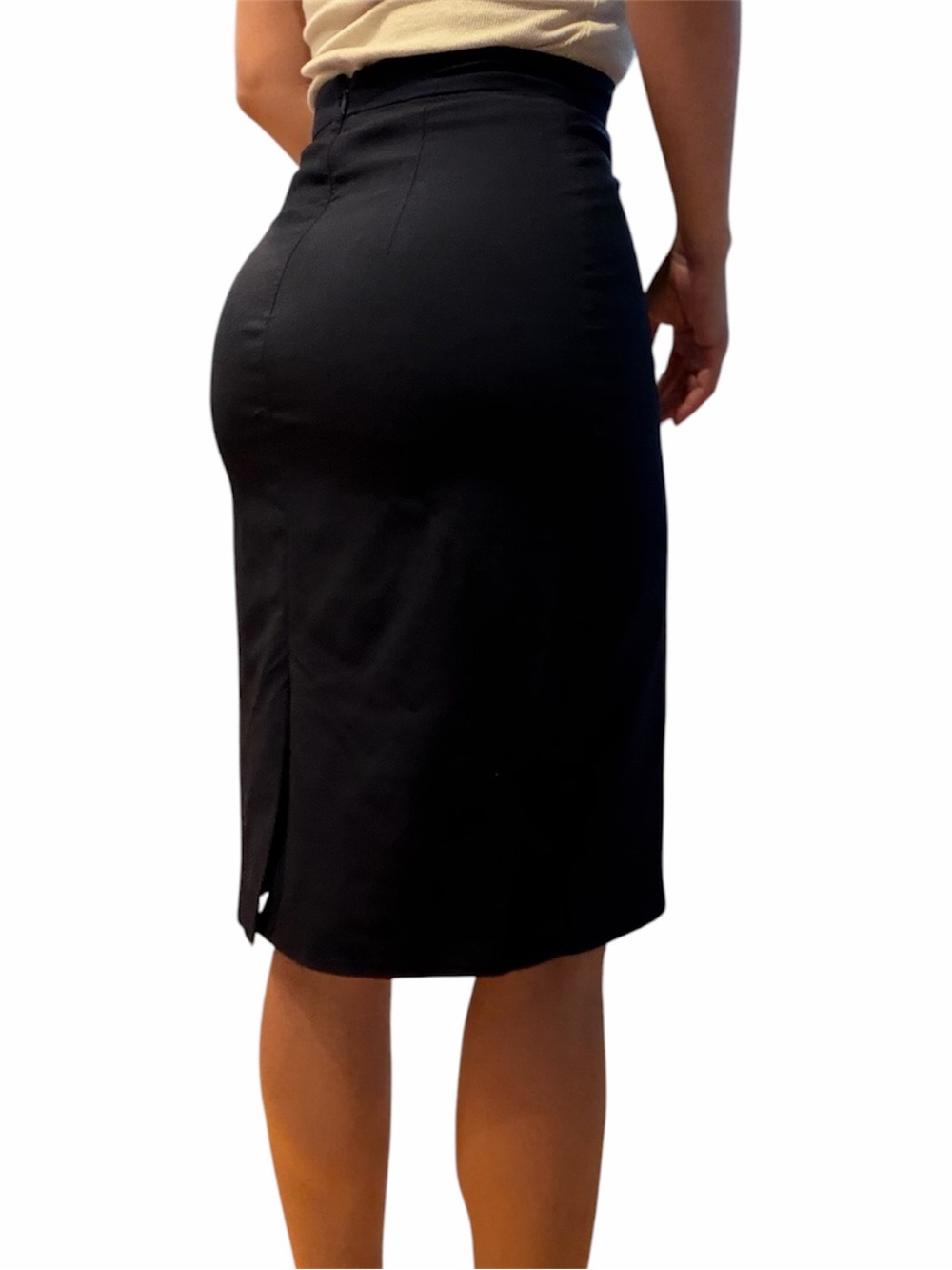 Banana Republic Women’s Navy Blue Wool Blend Pencil Skirt High Waist Size 6